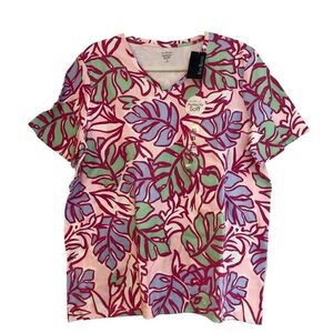 NWT Kim Rogers Essentials Light Pink Perfectly Soft V Neck Top Size XL